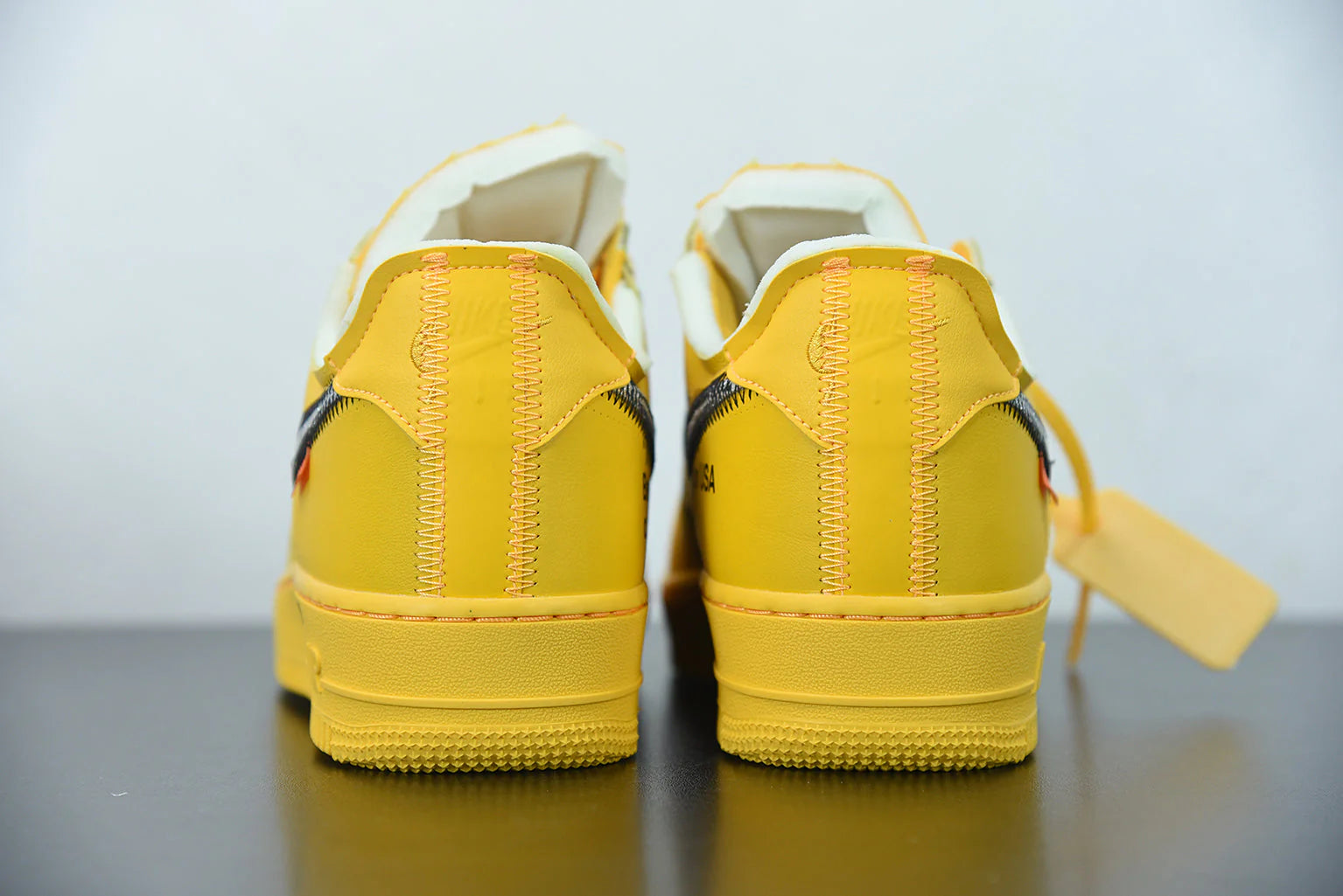 Nike Air force 1 Low Off White University Gold Metallic Silver