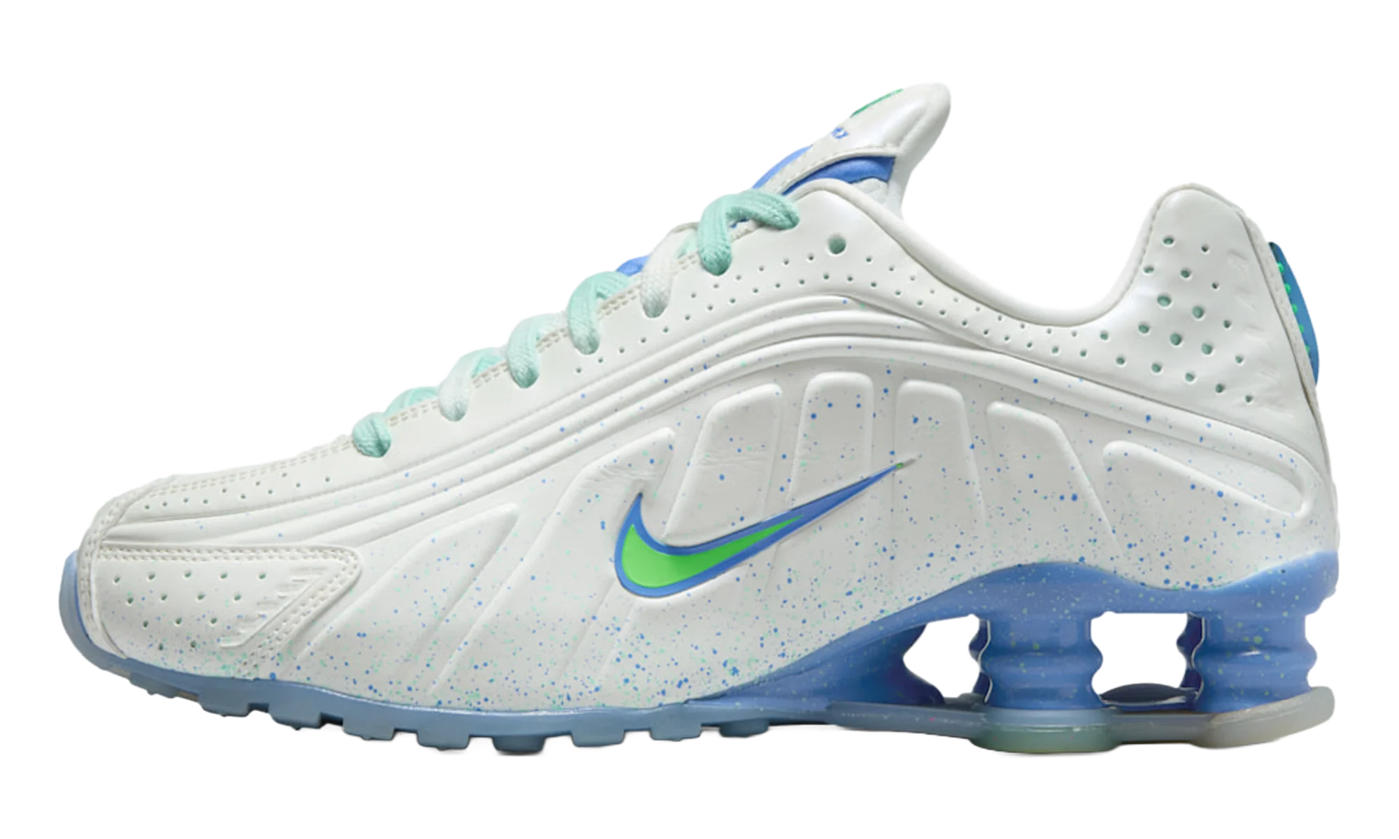 Shox R4 WMNS"Summit White/ Royal Pulse/ Mint Foam/ Green Strike" IH2343 100