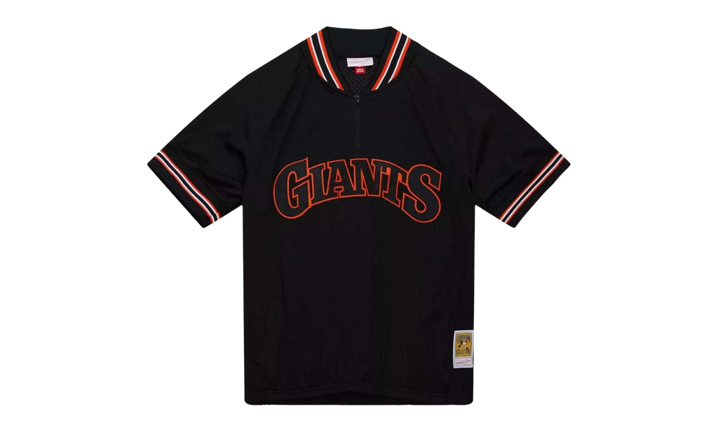 MLB Will Clark Authentic Batting Practice 1/4 Zip Jersey "1991 San Francisco Giants – Black" ABQZ3004 SFG91WCLBLCK