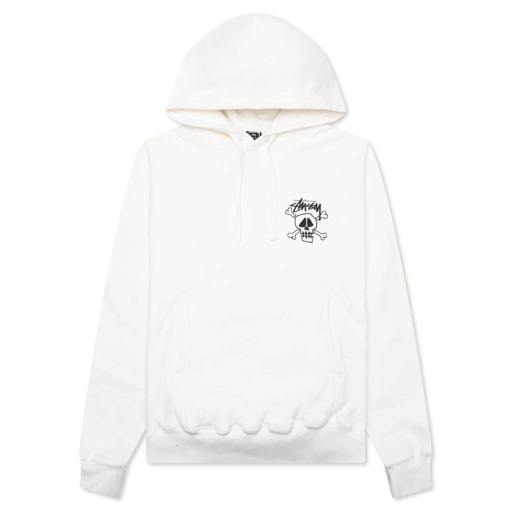 Skull Bones Pigment Dyed Hoodie Natural
