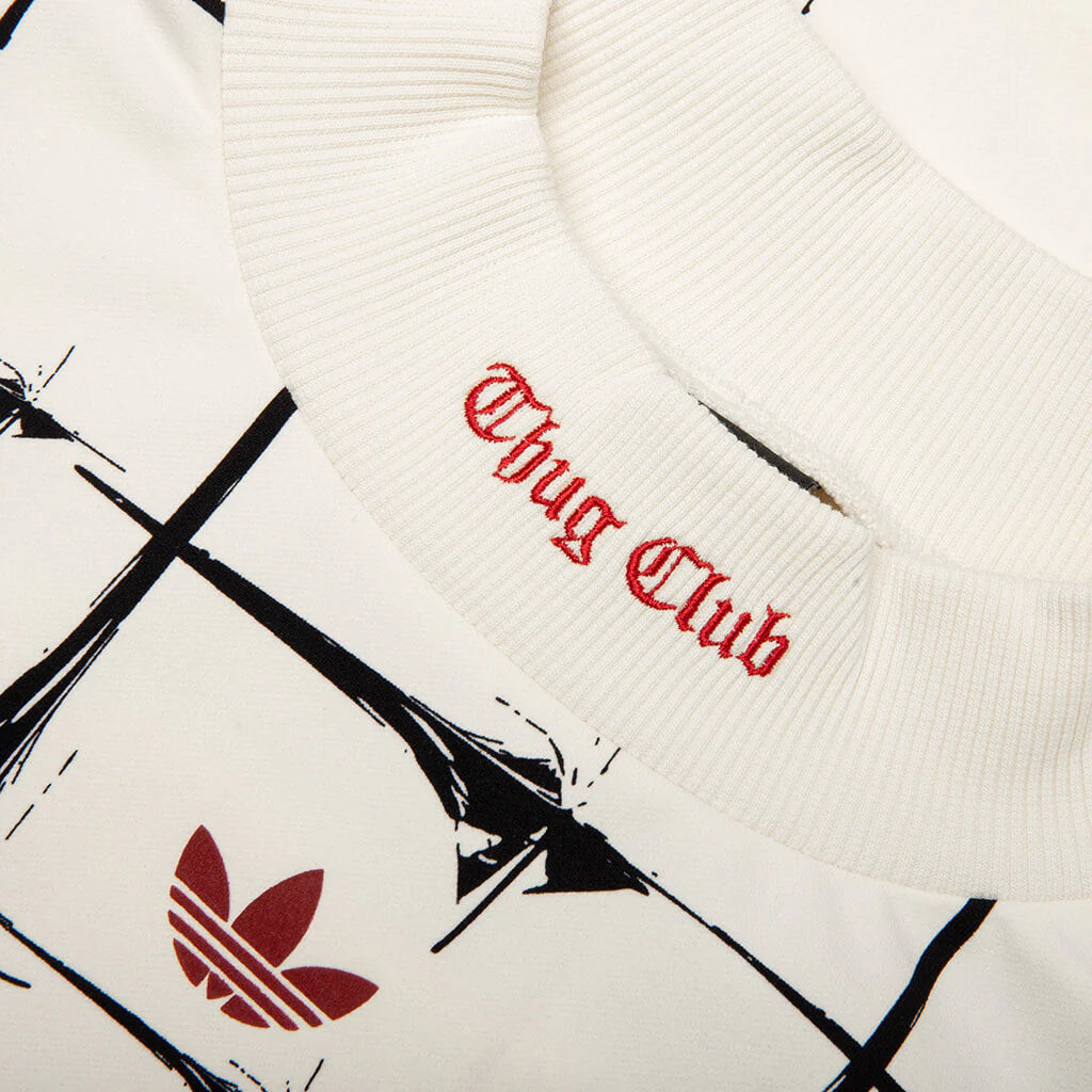 adidas Originals x Thug Club Goalie L S Tee Cream White