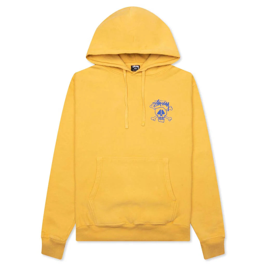 Skull Bones Pigment Dyed Hoodie Honey