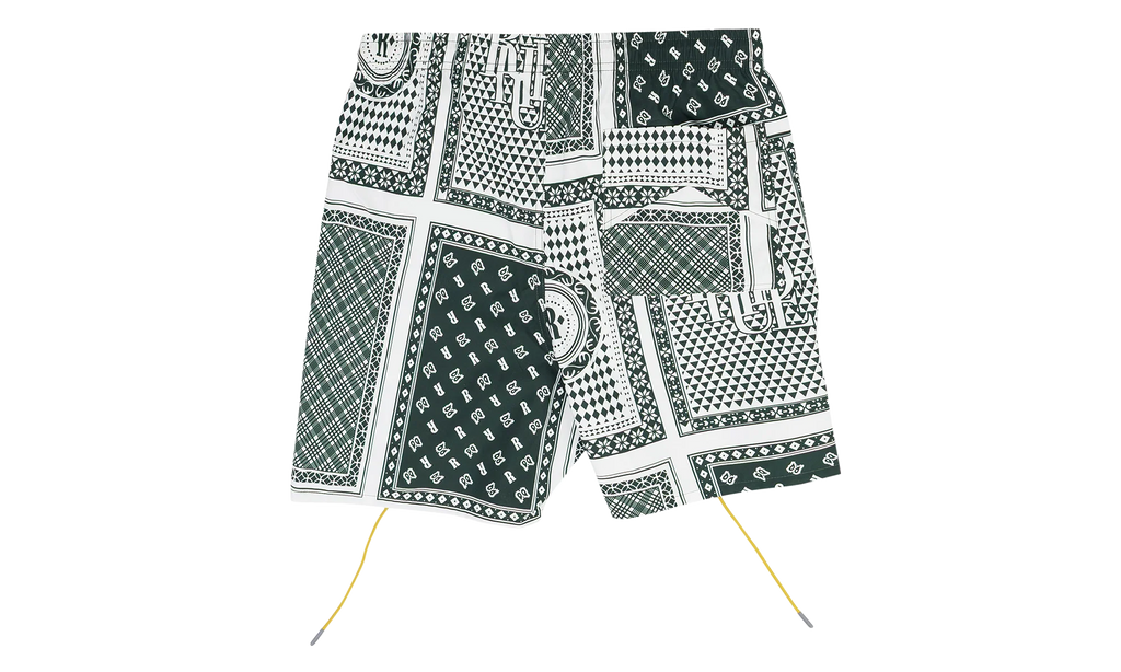 Card Print Swim Trunks "Green" RHDMACC0055 GRN