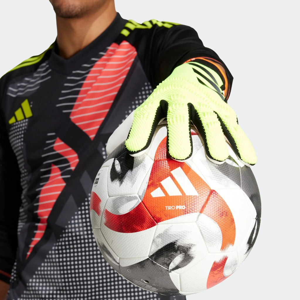 adidas Predator Pro Goalkeeper Gloves Solar Yellow Black Solar Red