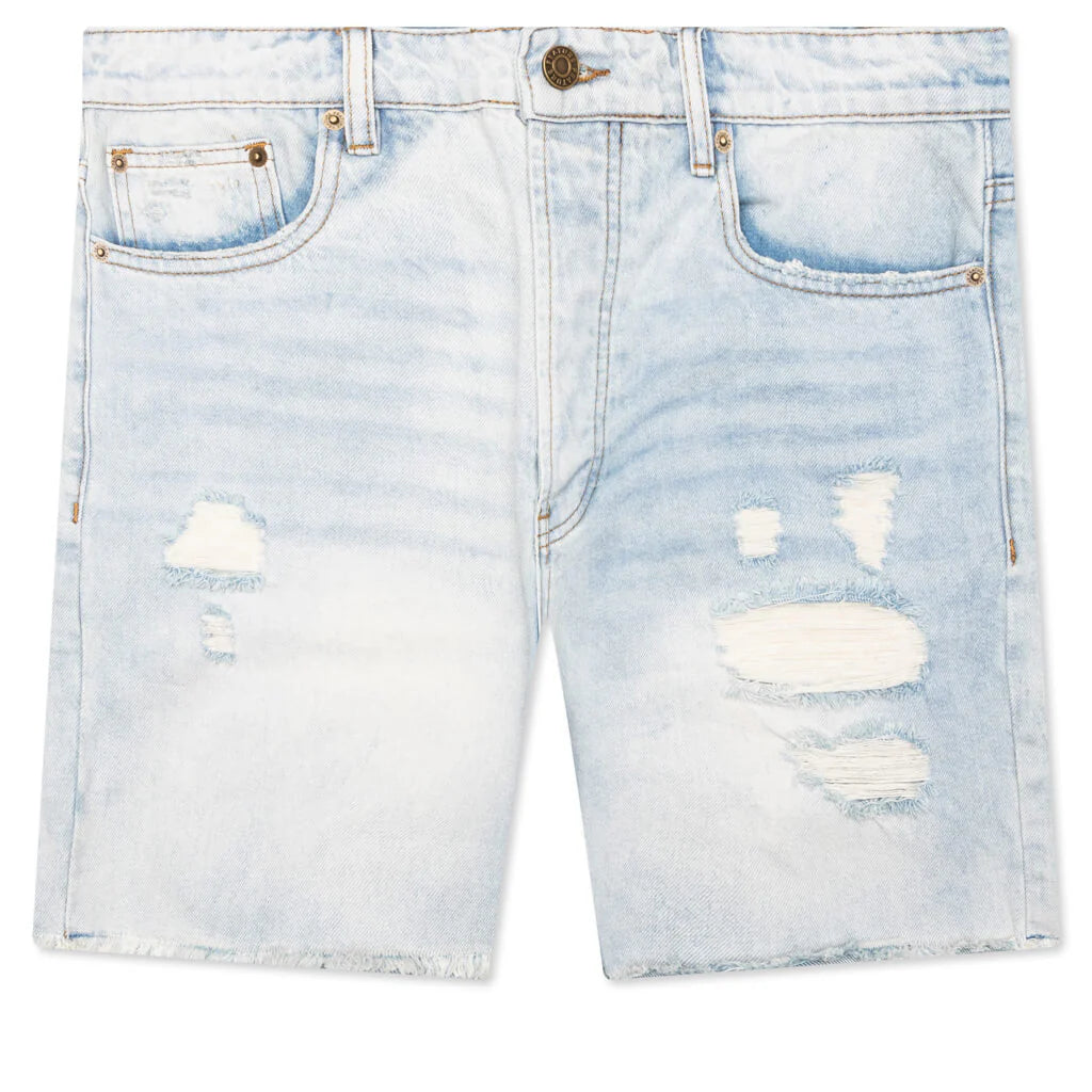 Ian Slim Denim Short Vintage Light Blue