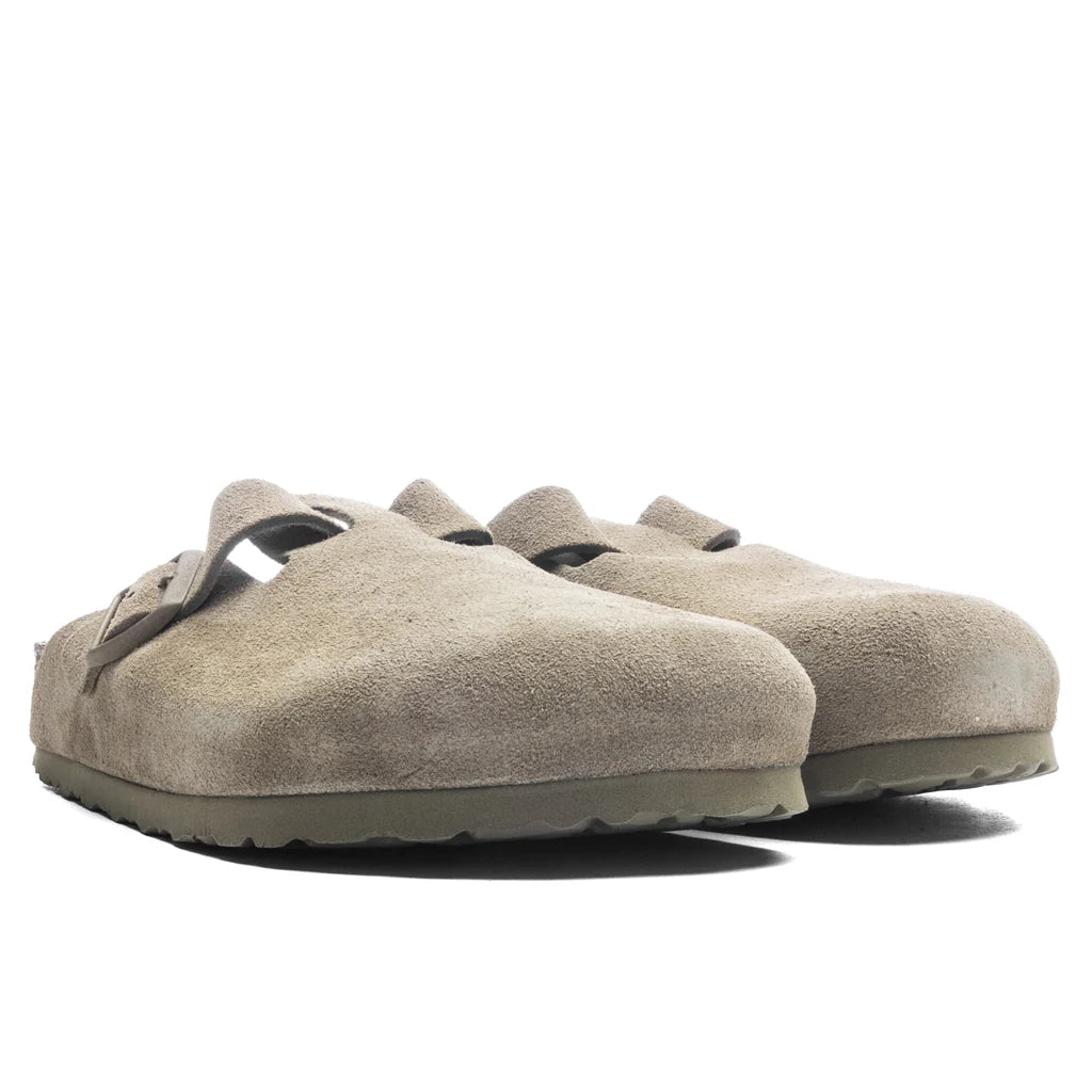 Boston Suede Leather Faded Khaki