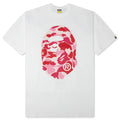 ABC Camo Big Ape Head Tee White Pink