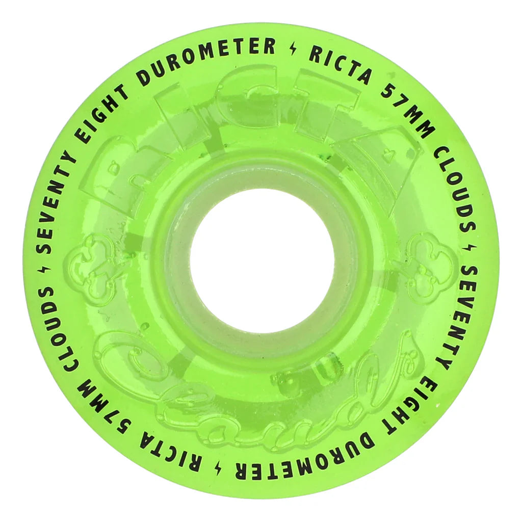 Ricta Clouds Transparent Green GITD 78A 57MM Wheels