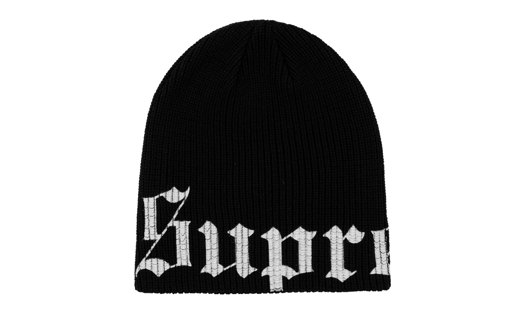 Old English Printed Beanie "SS26 - Black" SU27061