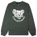 Tired Champione Crew Neck Sweatshirt Pine Green