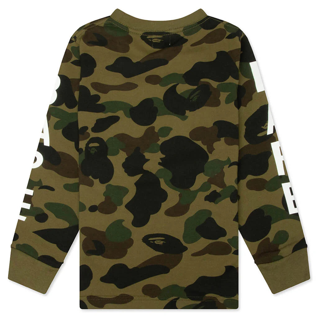 Kids 1st Camo L S Tee Green