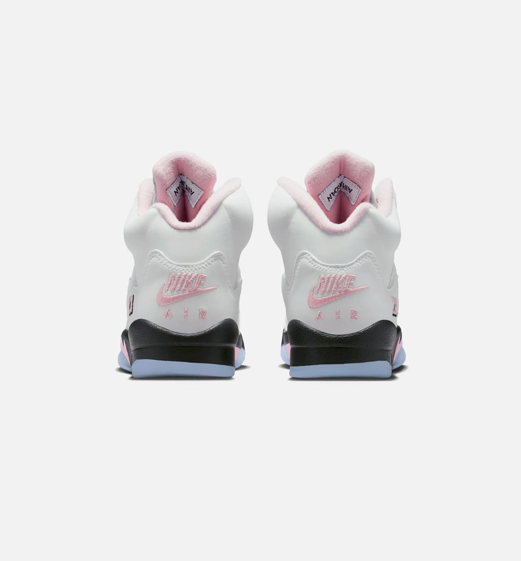 Air Jordan 5 Retro Medium Soft Pink Grade School Lifestyle Shoe White Medium Soft Pink Black Free Shipping