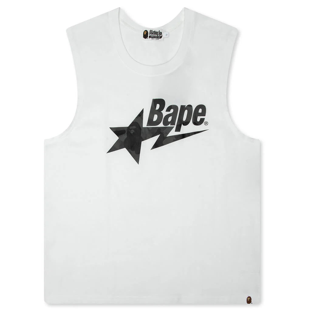 Color Camo Bape Sta Tank Top White