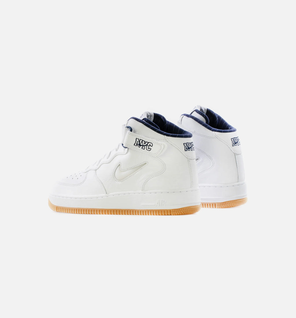 Air Force 1 Mid Jewel NYC Midnight Navy Mens Lifestyle Shoe White Midnight Blue