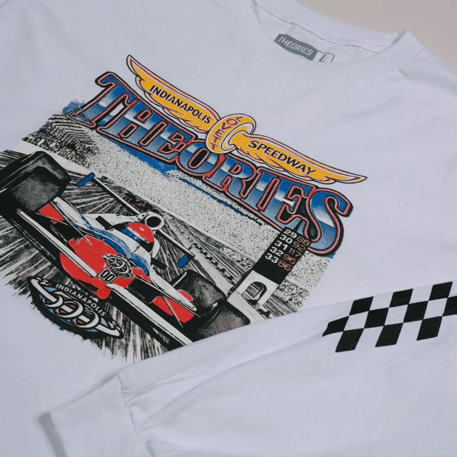Theories Speedway Longsleeve Tee White
