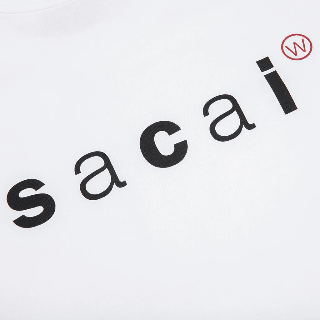 Sacai x WTAPS Print T Shirt White
