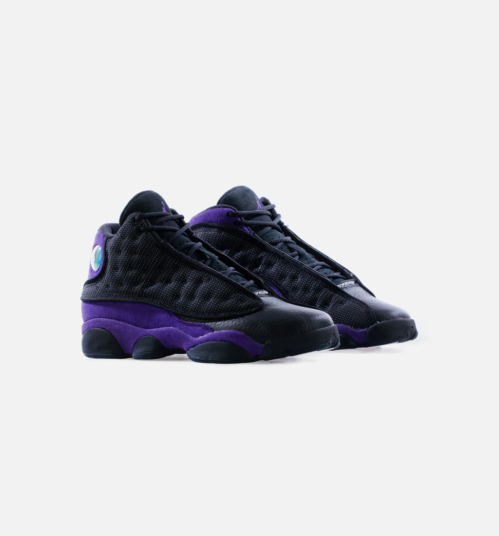 Air Jordan 13 Retro Court Purple Grade School Lifestyle Shoe Black White Court Purple Free Shipping