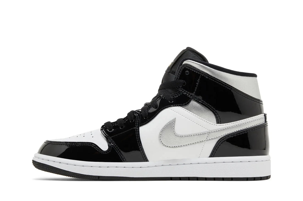 Jordan 1 Mid SE Black White Metallic Silver