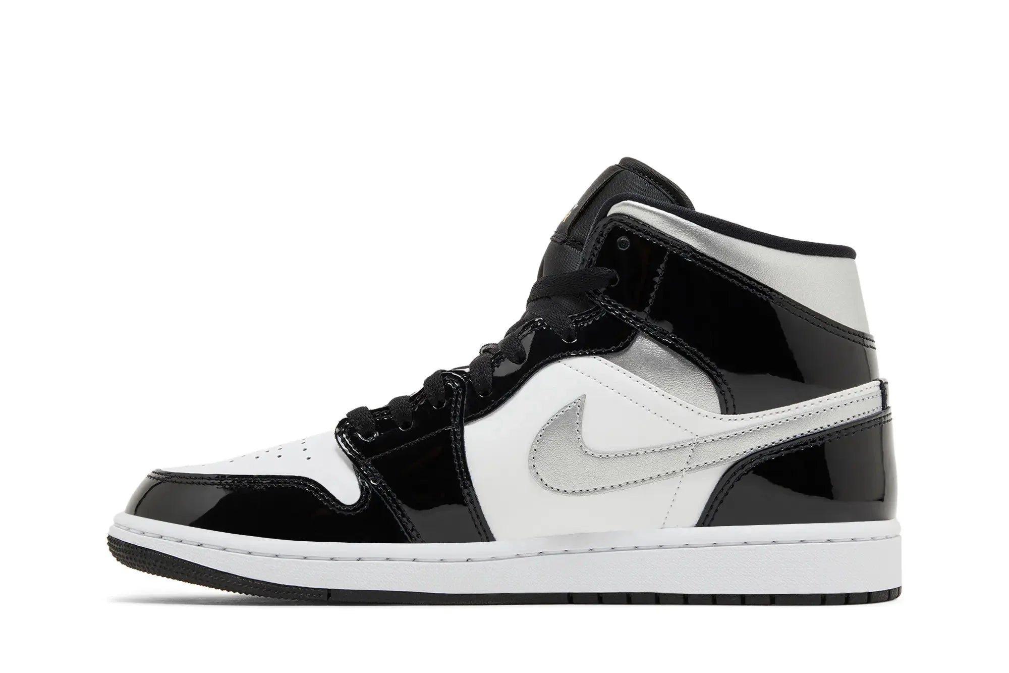 Jordan 1 Mid SE Black White Metallic Silver