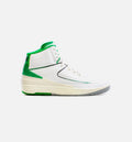 Air Jordan 2 Retro Lucky Green Mens Basketball Shoe White Green