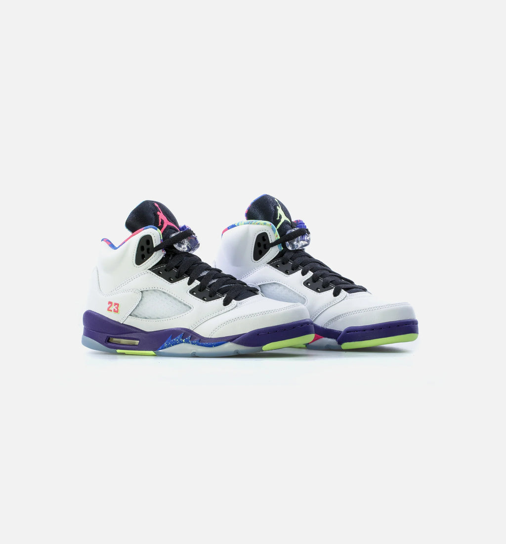 Air Jordan 5 Retro Bel Air Grade School Lifestyle Shoe Whtie Purple