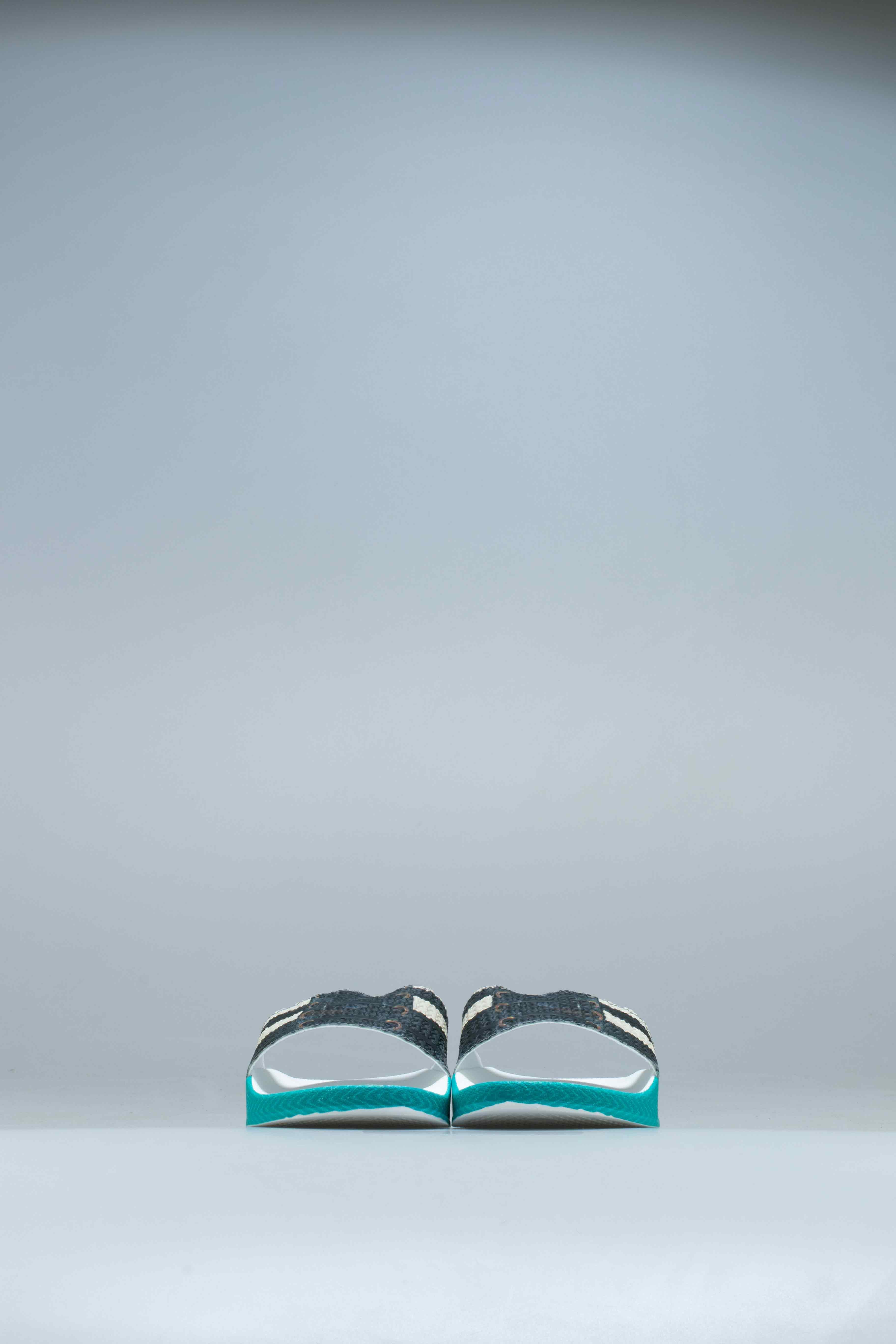 Rs Samba Adilette Mens Slide Core Black Cloud White Bright Blue