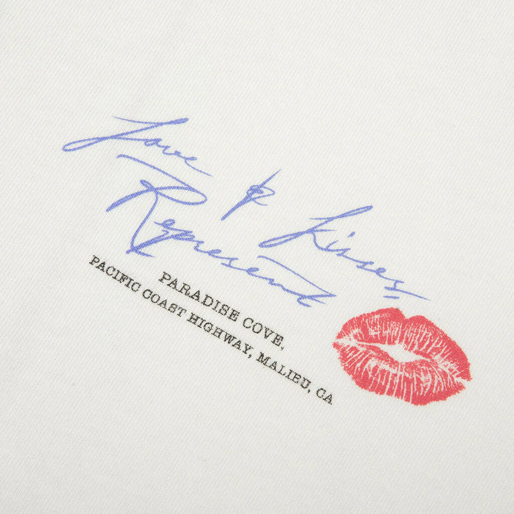 Love And Kisses T Shirt Flat White