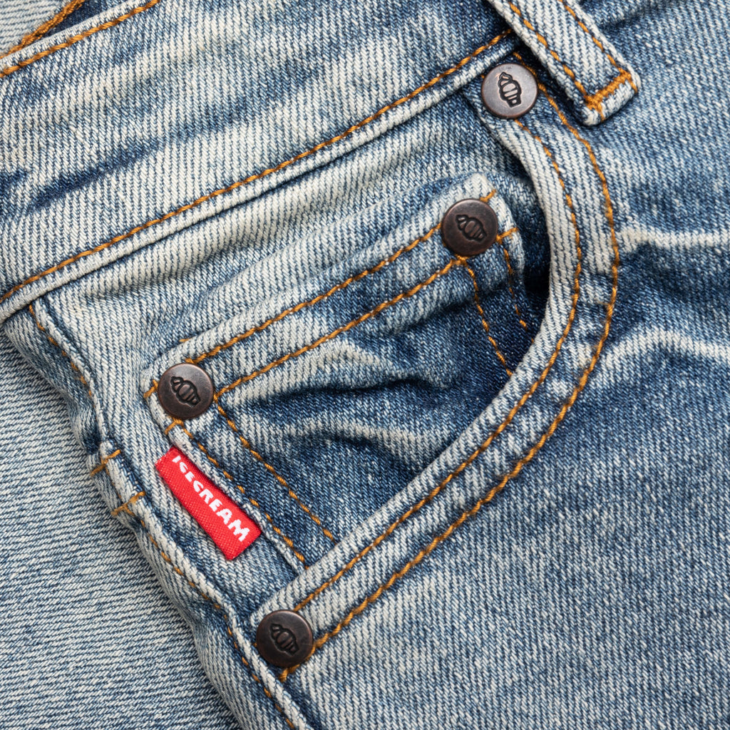 Kids Pow Jean Shorts Blue Chocolate