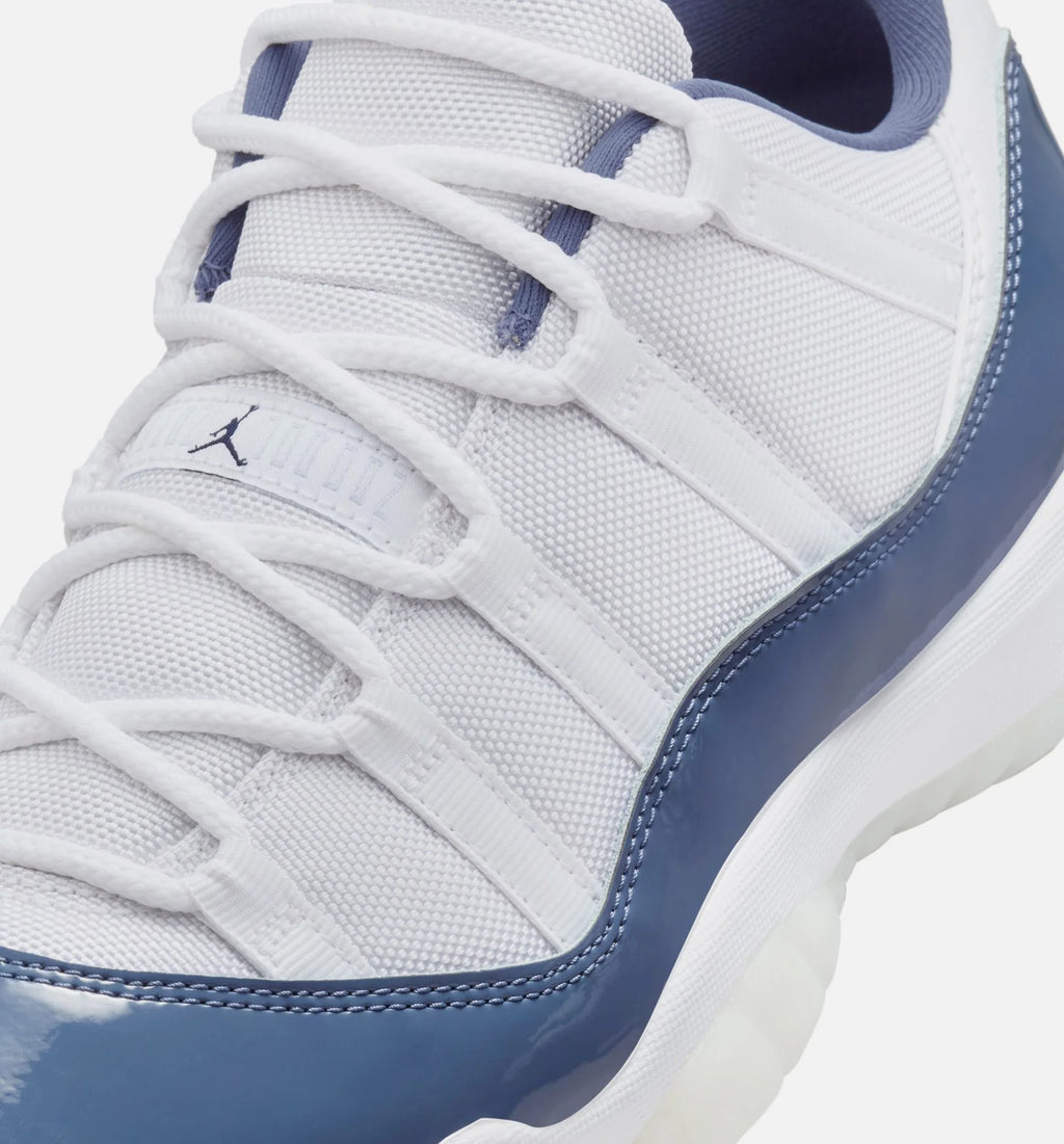 Air Jordan 11 Retro Low Diffused Blue Mens Lifestyle Shoe White Midnight Navy Diffused Blue