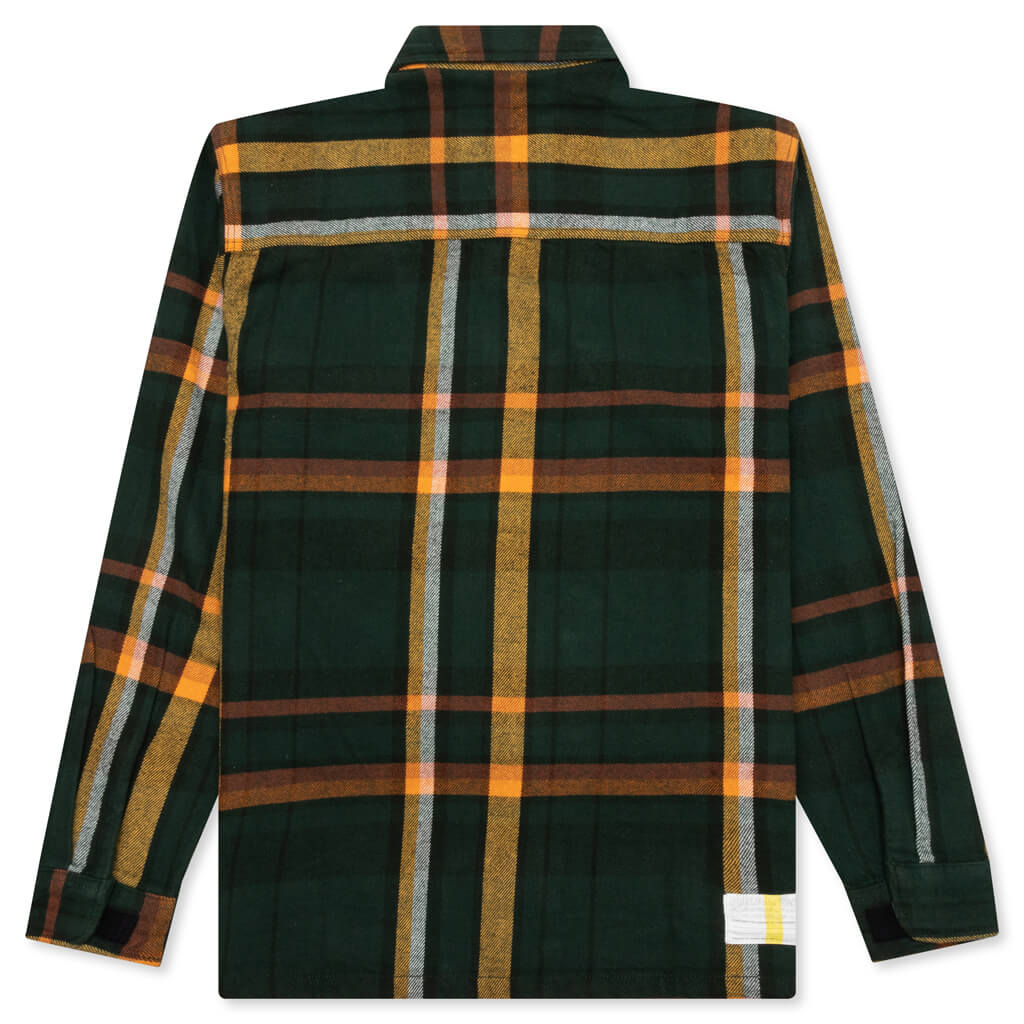 Work Flannel Shirt Green