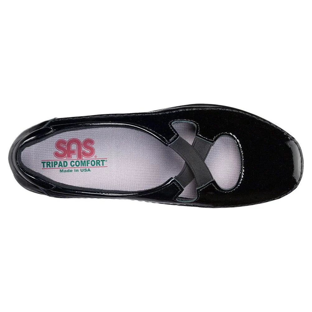 Women's Crissy Slip on Loafer in Black Patent Wide