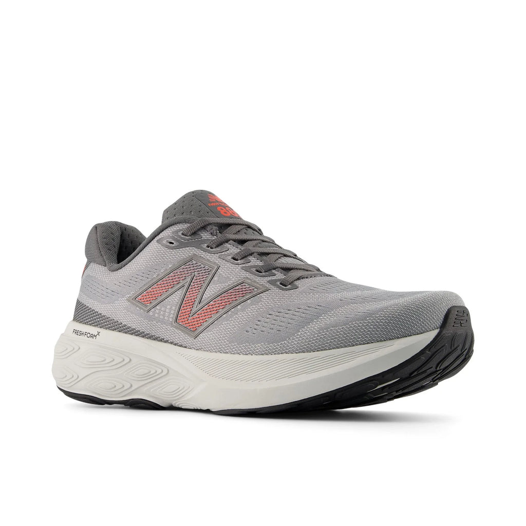 Men's Fresh Foam X 880v15 in Slate Grey with Reflection and Urgent Red