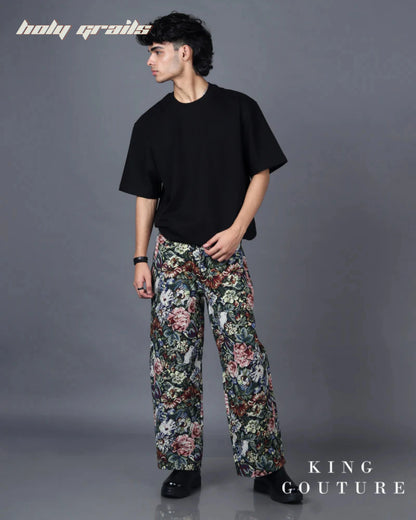 Straight Fit Floral Jacquard Pant HG x King Couture