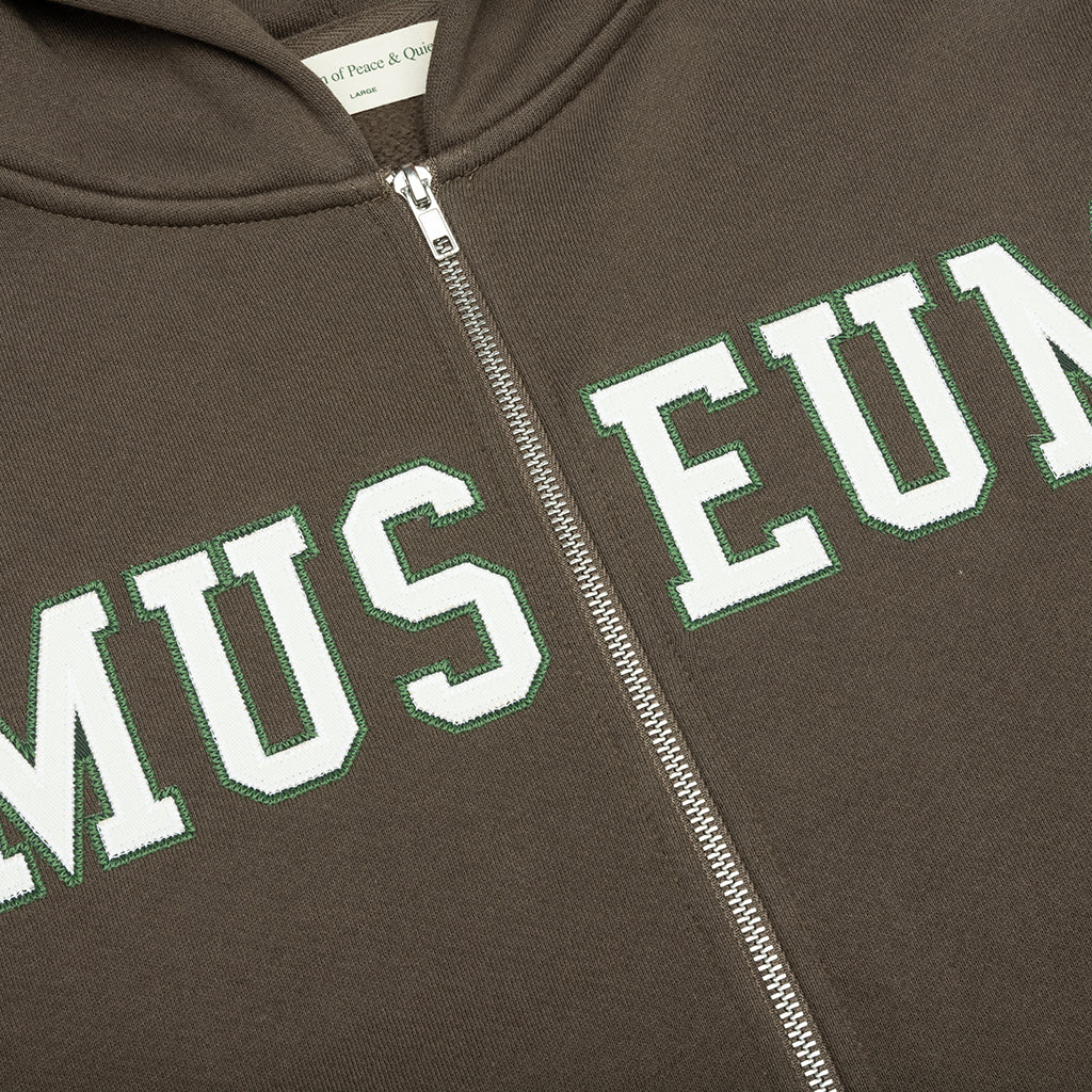 Museum Zip Up Hoodie Coffee