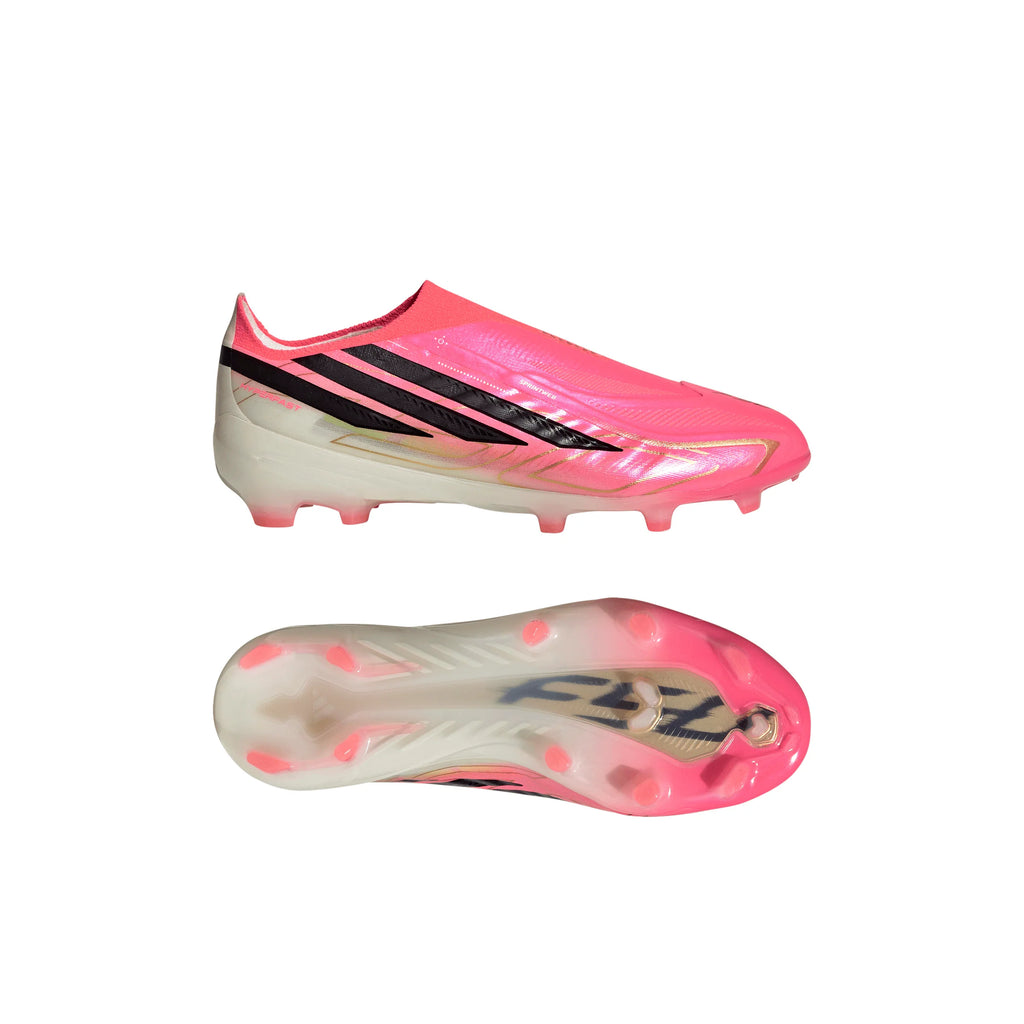 adidas F50 Hyperfast Elite Laceless Firm Ground Youth Soccer Cleats Turquesa Black Gold