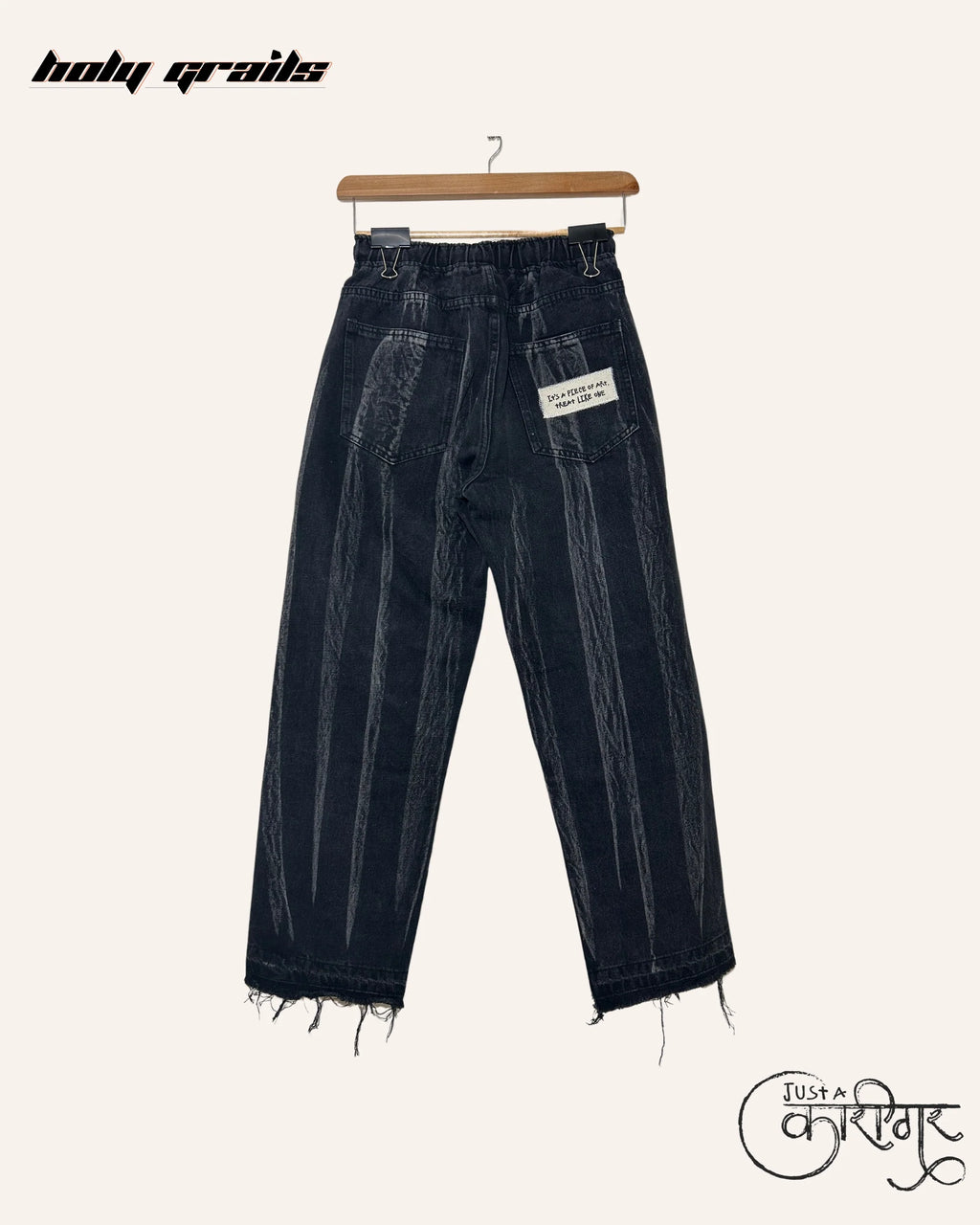 Just A Fad Black Denim Jeans HG x Just A Karigar