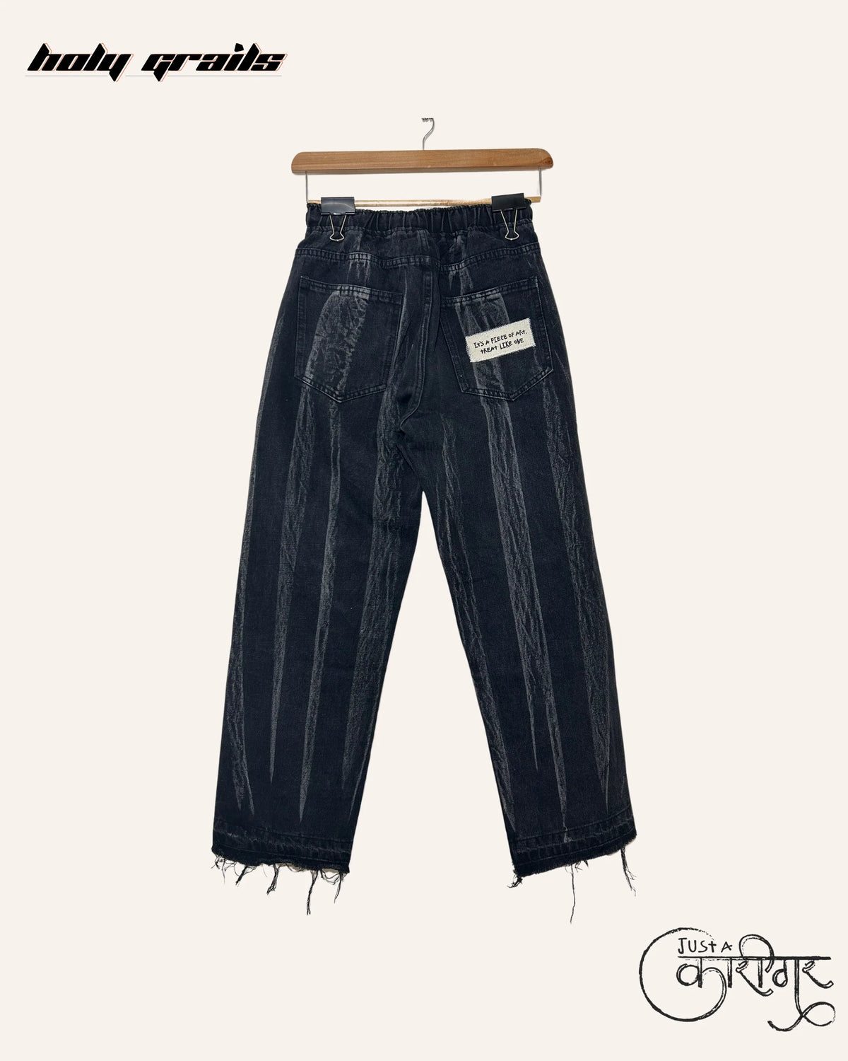 Just A Fad Black Denim Jeans HG x Just A Karigar