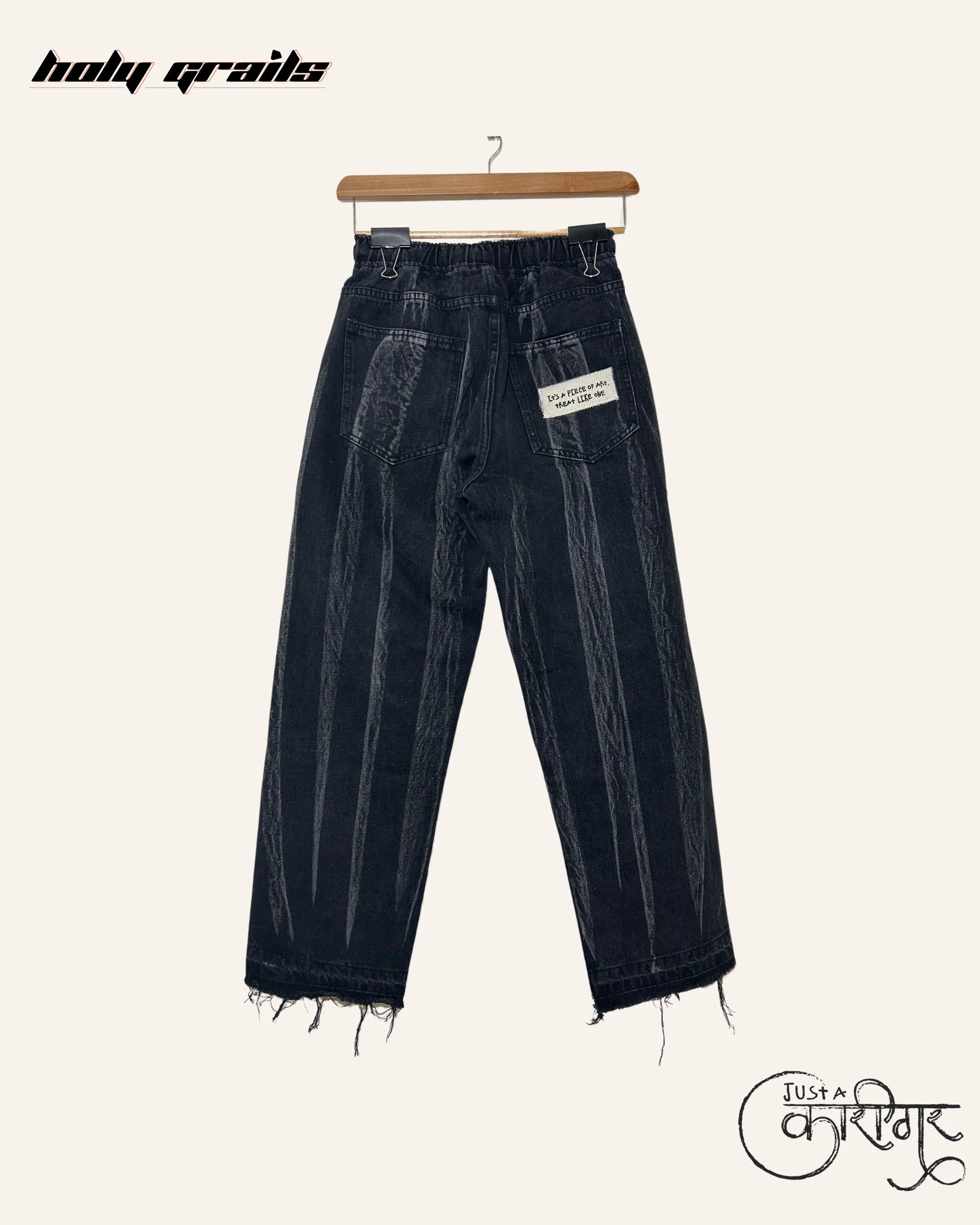 Just A Fad Black Denim Jeans HG x Just A Karigar
