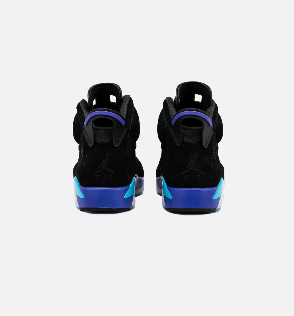 Air Jordan 6 Retro Aqua Mens Lifestyle Shoe Black Aquatone Bright Concord