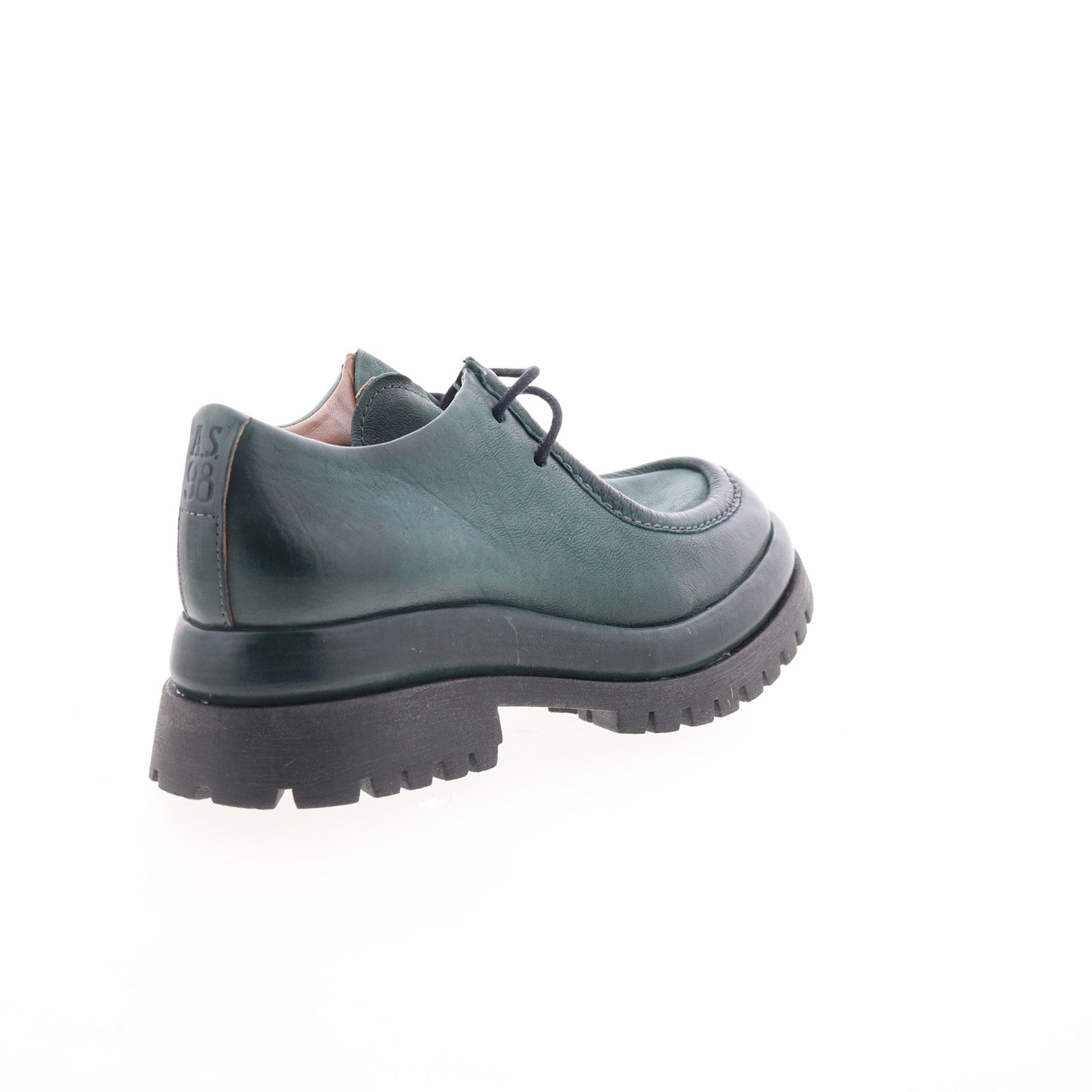 Daley Womens Green Leather Slip On Casual Dress Boots