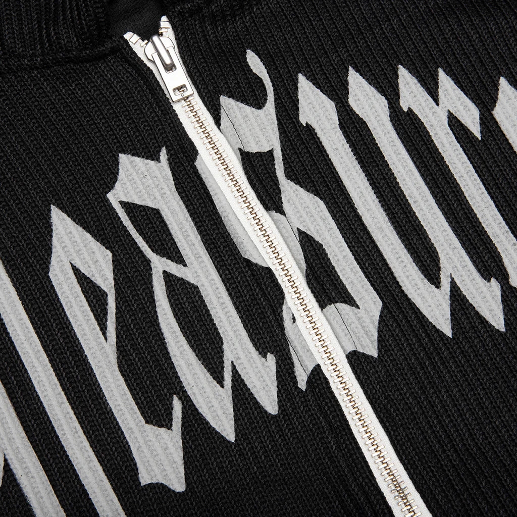 Twitch Knitted Zip Hoodie Black