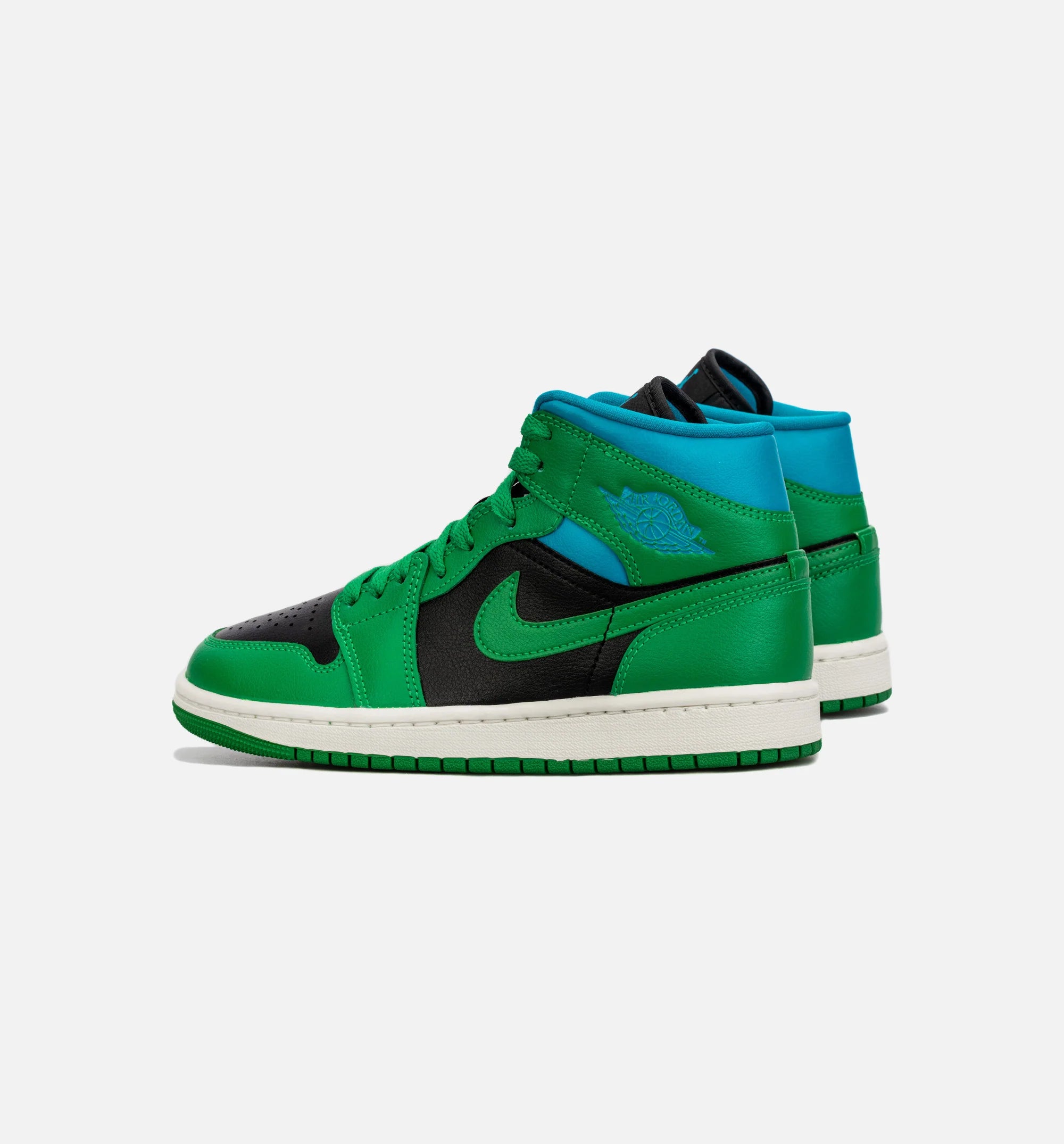 Air Jordan 1 Retro Mid Womens Lifestyle Shoe Green Blue