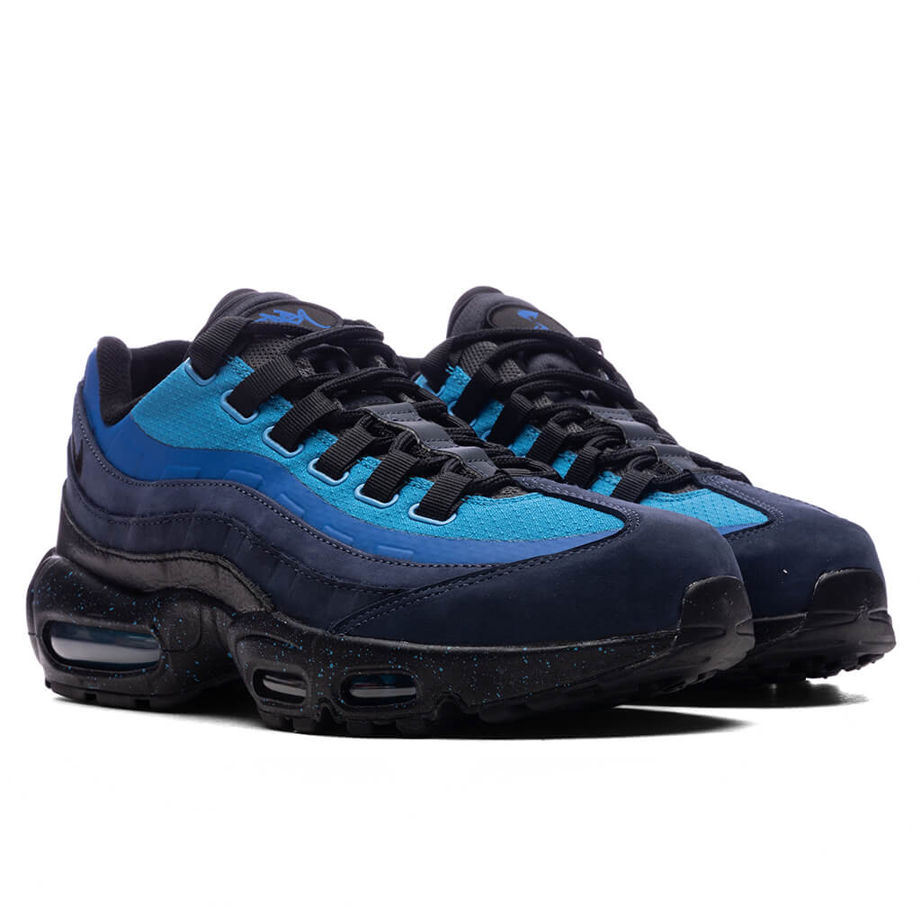 NIke x Stash Air Max 95 Obsidian Black Harbor Blue