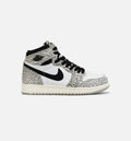 Air Jordan 1 Retro White Cement Grade School Lifestyle Shoe White Grey