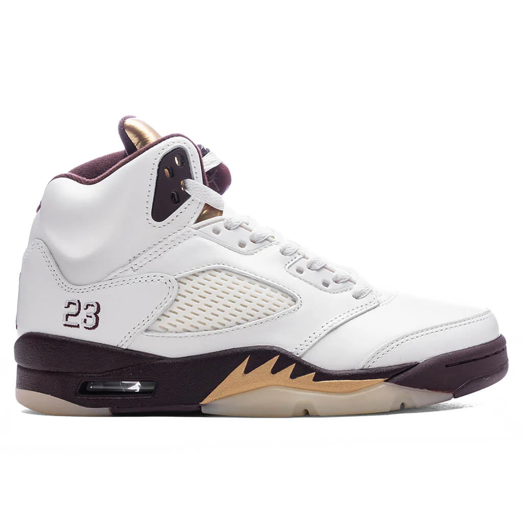 Womens Air Jordan 5 Retro Earth Earth Metallic Gold Sail Muslin