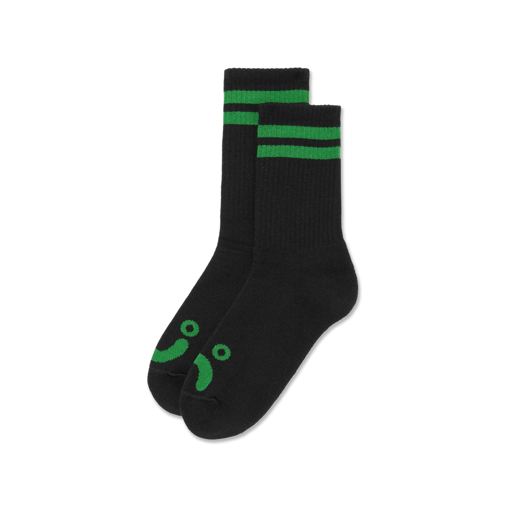 Polar Rib Socks Happy Sad Black Green