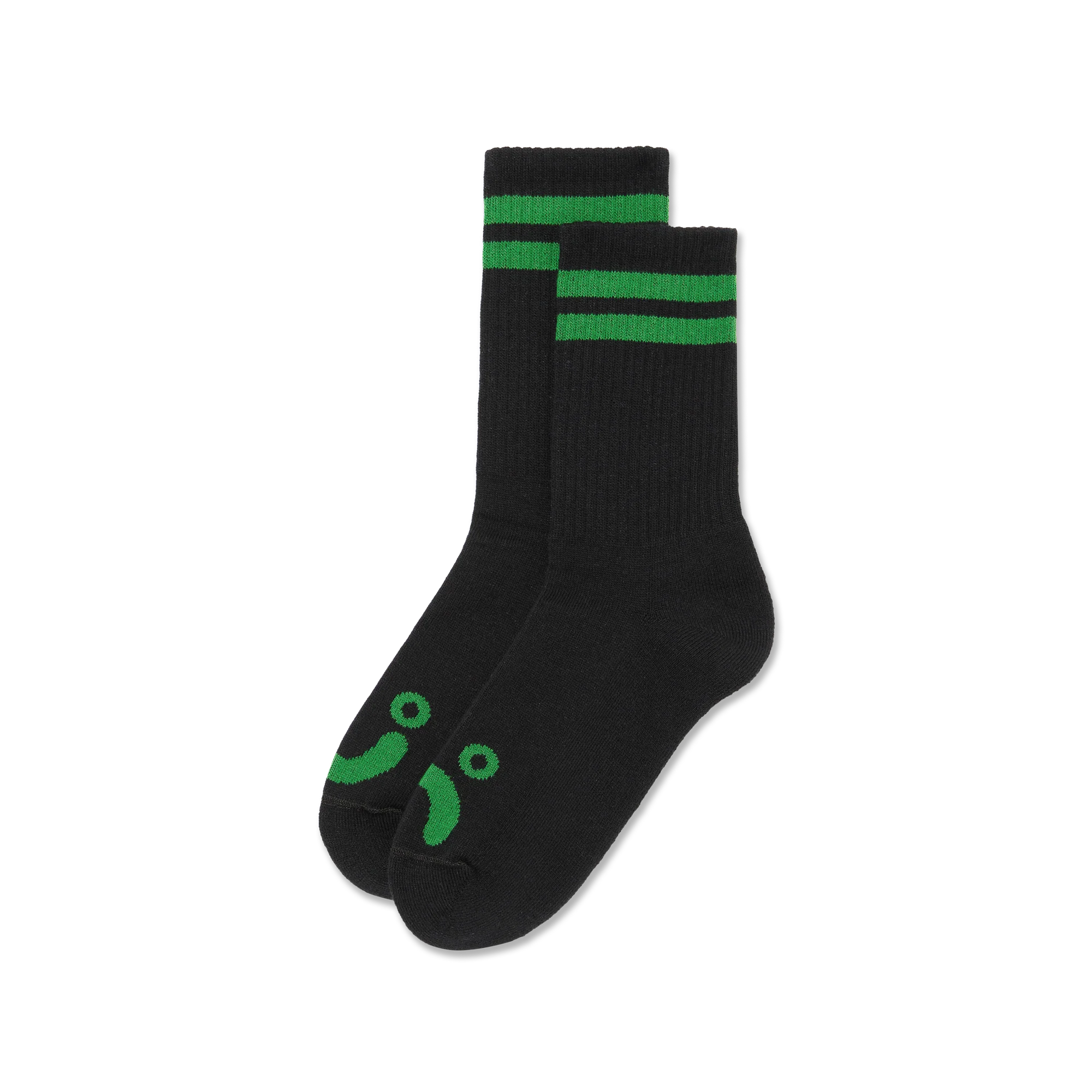 Polar Rib Socks Happy Sad Black Green