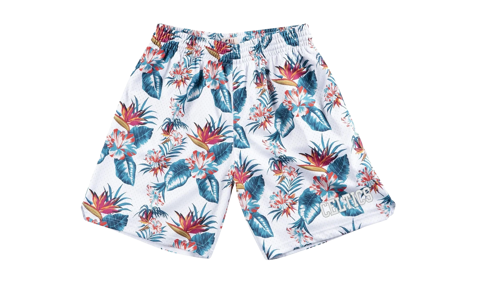 NBA Floral Mesh Shorts "Boston Celtics - White" SHORMG18023 BCEPTWH1