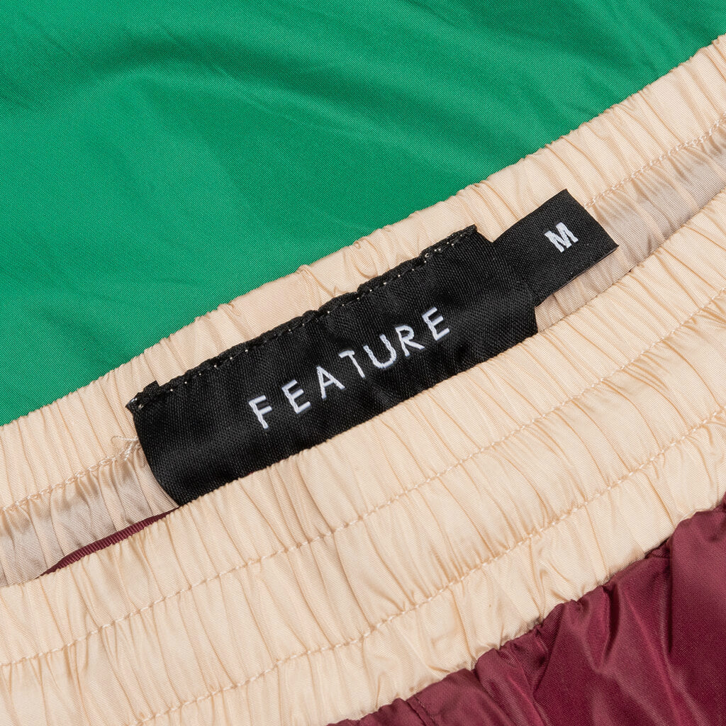 Track Pant Camel Maroon Green