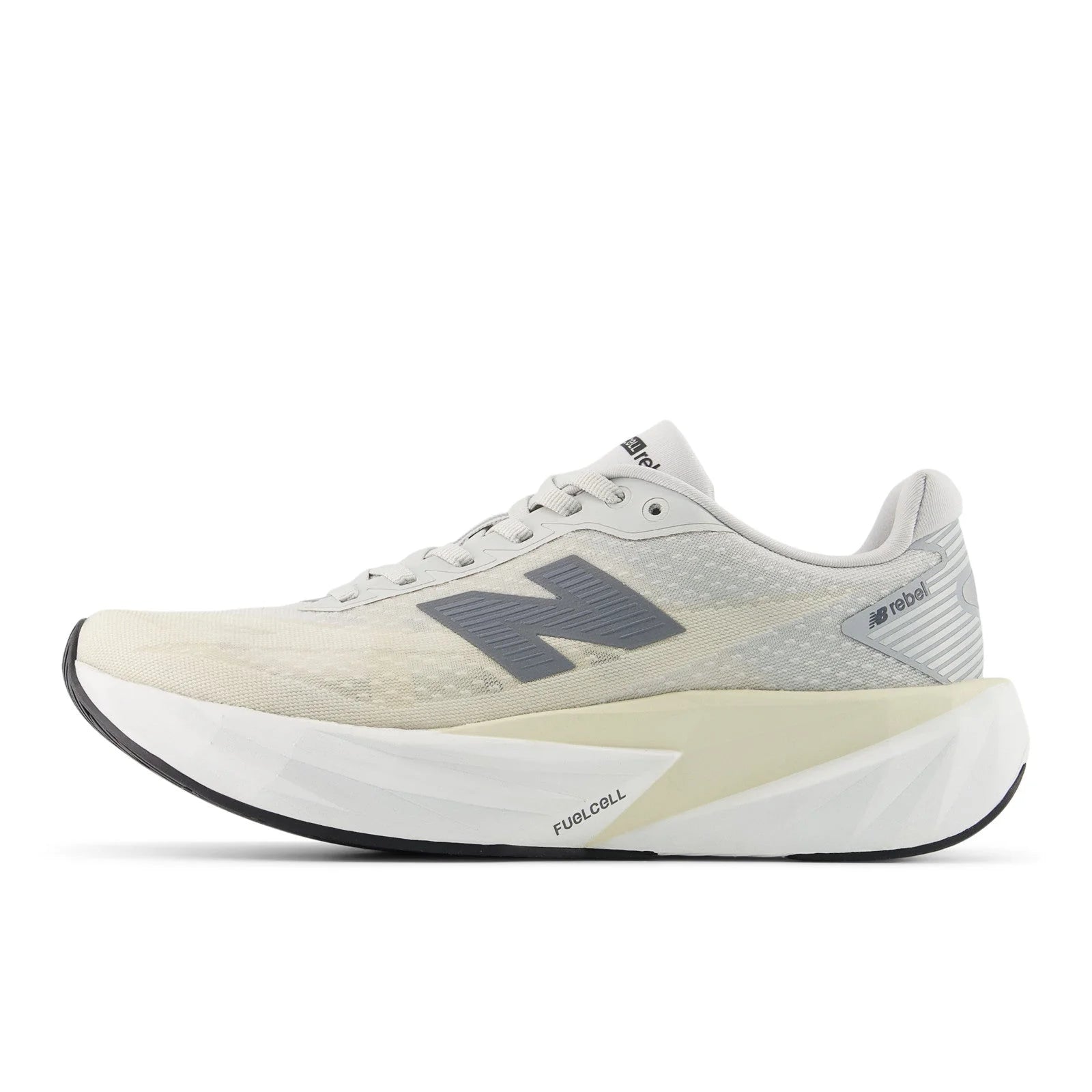 Women's FuelCell Rebel v5 in Linen with Grey Matter and White
